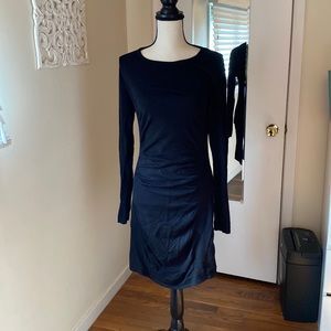 Express Body-Con Ruched Sweater Dress